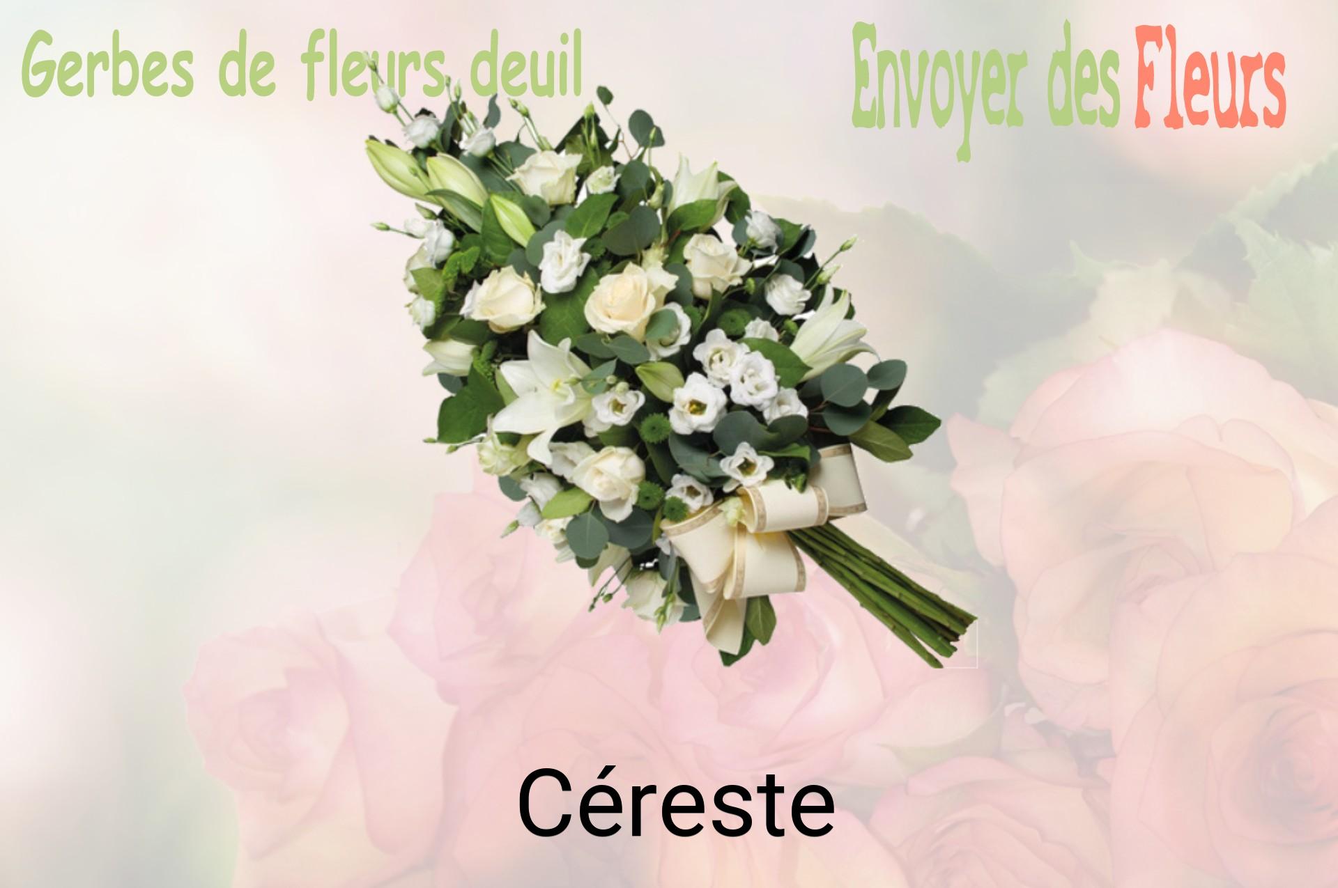 Gerbe de fleurs de deuil livrée à Céreste